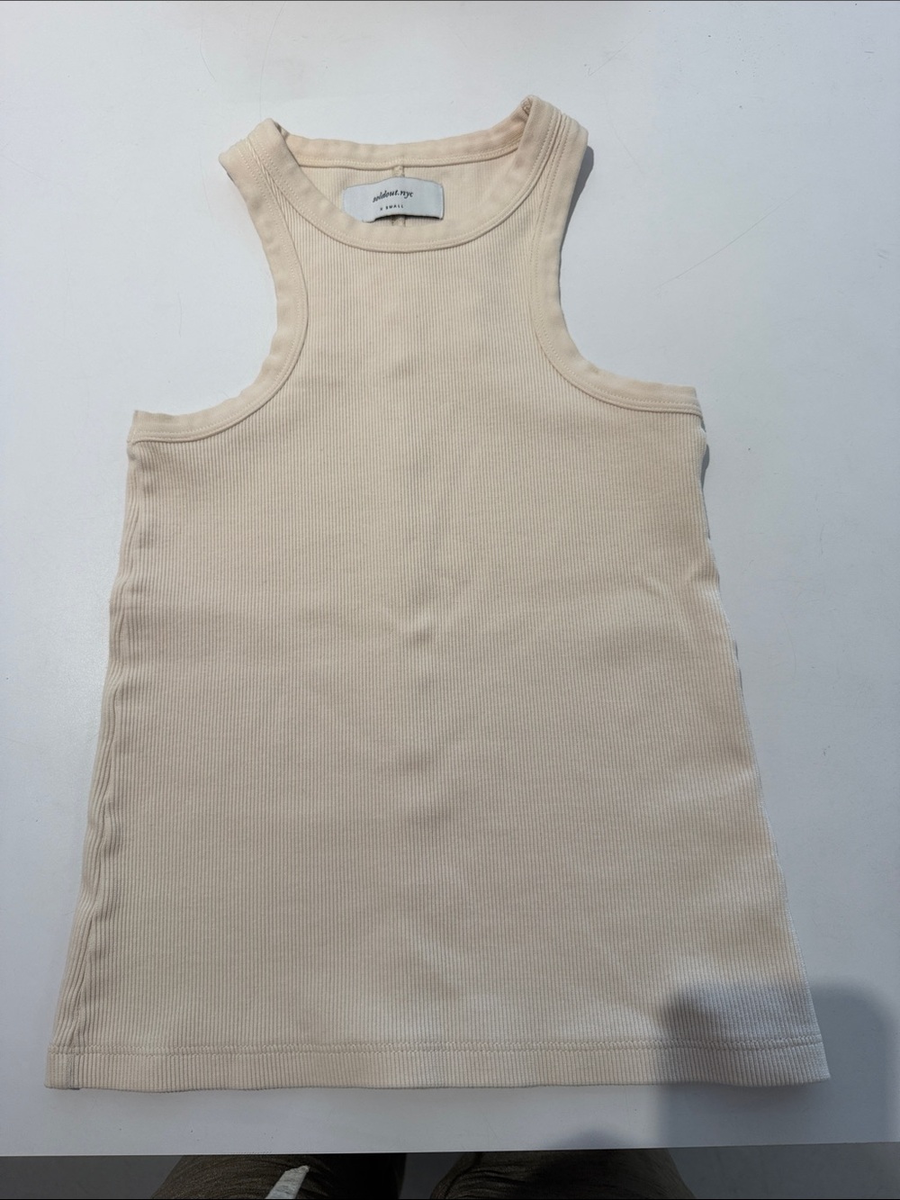 Sold Out NYC cream racerback tank XS